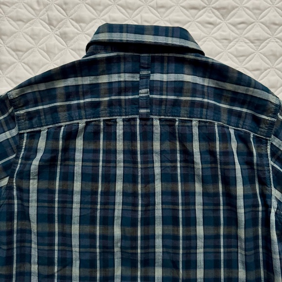 The North Face Blue Plaid Casual Button Down Short Sleeve Shirt Size S - Picture 14 of 15